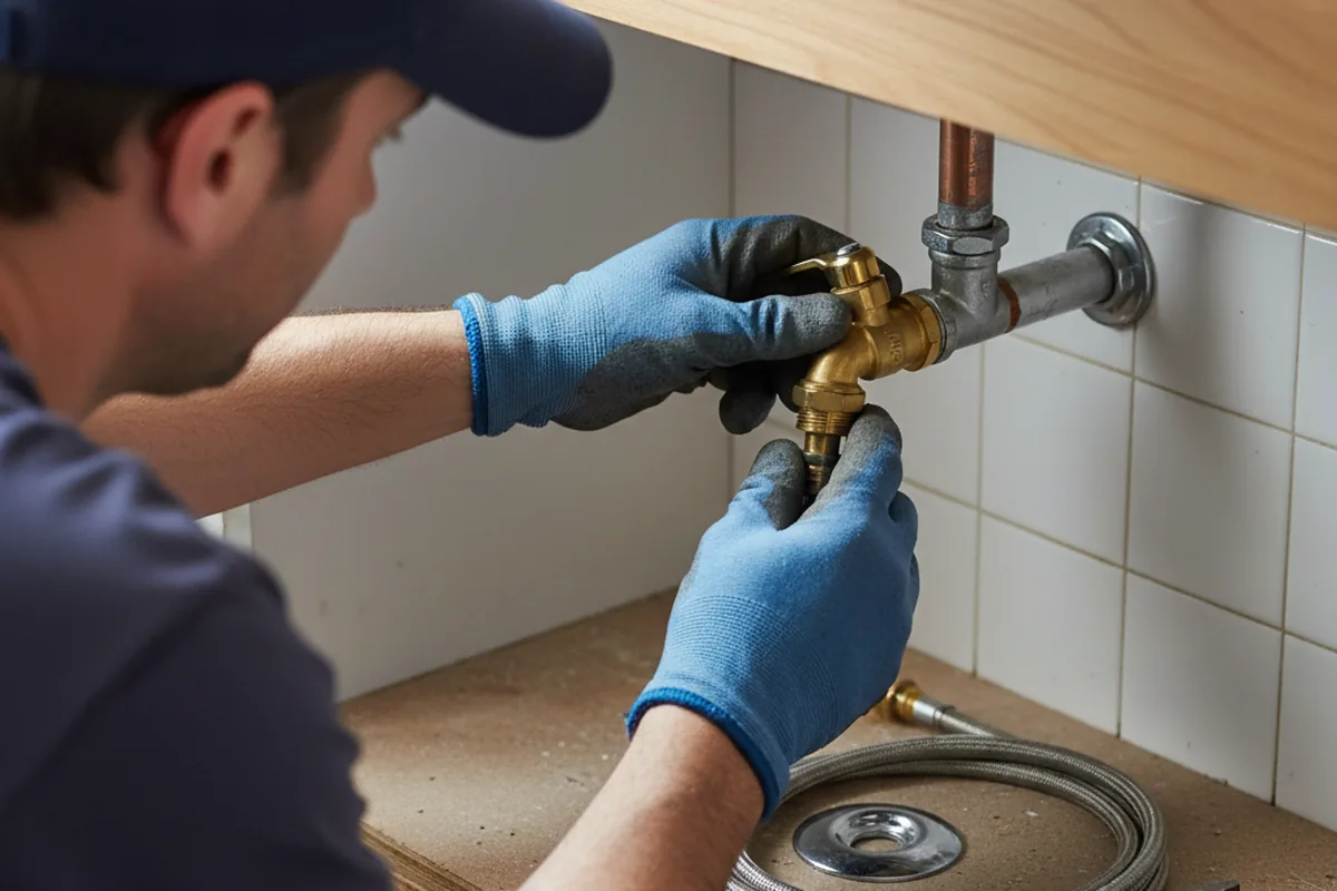 Shutoff valve and fitting work during Emergency Plumbing in South Orange